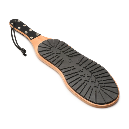 XR Brands Master Series Tread Boot Paddle Black 18.1" Anatomic Handle