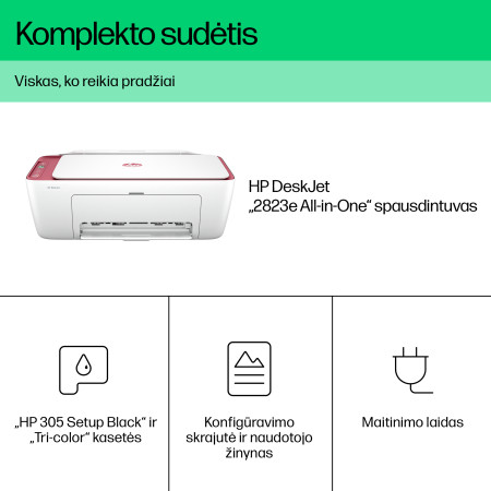 HP DeskJet 2823e Belaidis Visiškai Integruotas Spausdintuvas