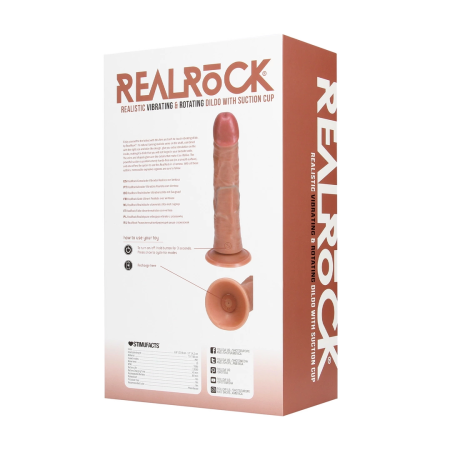 RealRock Vibrating & Rotating Intimate Machine Curved 20.5cm Tan