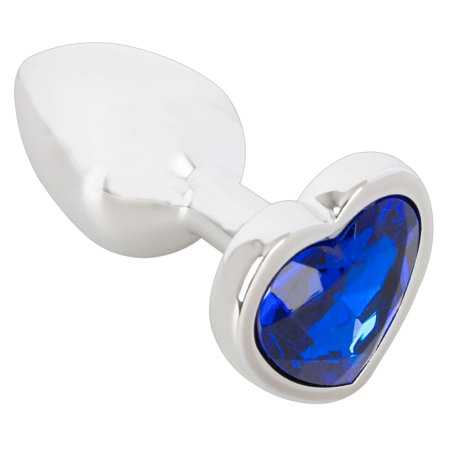 Magic Shiver Metal Plug Heart Gem 7cm - Silver Aluminium Design