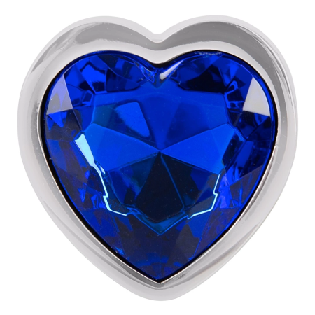 Magic Shiver Metal Plug Heart Gem 7cm - Silver Aluminium Design