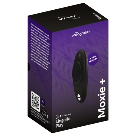 We-Vibe Moxie+ Satin Black - Discreet Wearable Intimate Device, USB