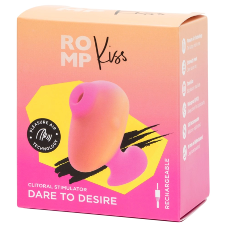 ROMP Kiss Pink Lemonade Compact Air Pulse Intimate Device Silicone