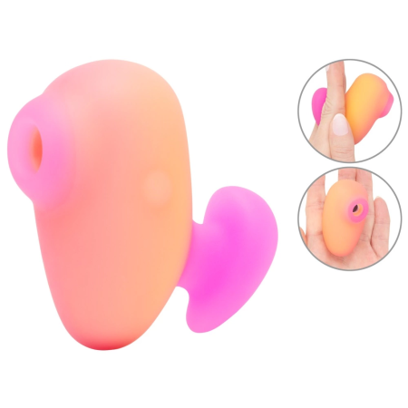 ROMP Kiss Pink Lemonade Compact Air Pulse Intimate Device Silicone