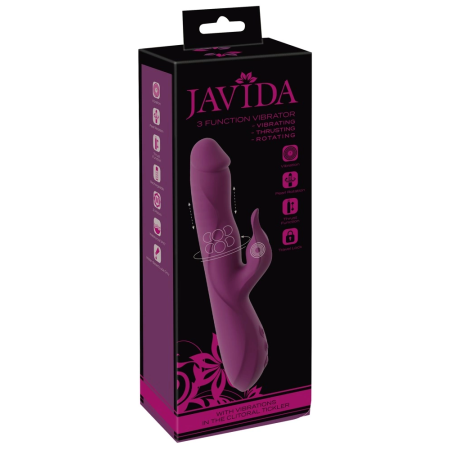 Javida 3F Vibrator Thrusting Rechargeable Silicone Dual Action 25cm