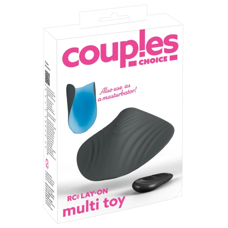 Couples Choice RC Lay-On Multi Toy - Flexible Silicone Remote Massager 11.7cm