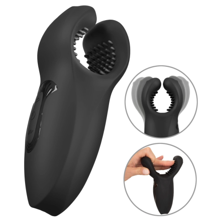 Rebel Man Wand Intimate Stimulator with Vibrating Moving Wings, Black