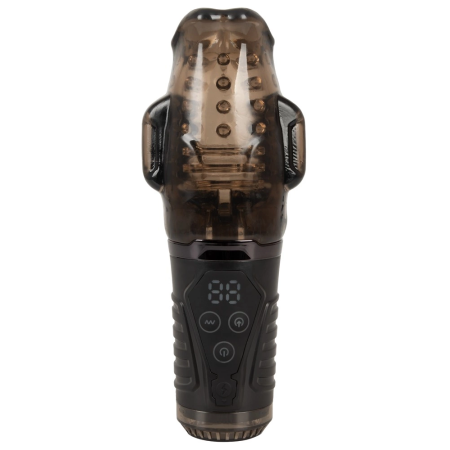 Stroker Handy Sucking Intimate Machine Dual Vibration Black 21.7cm