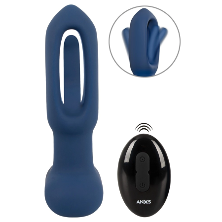ANOS RC Flickering Tongue Anal Plug with Vibration, Silicone, 14.1cm