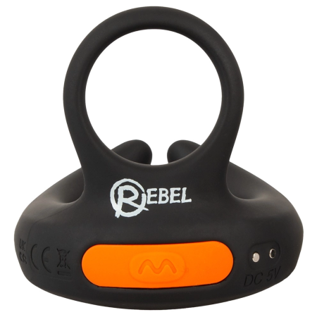 Rebel RC Intimate Ring System with Adjustable Vibration, Black, 9.4 cm