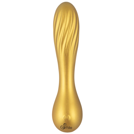 Sweet Smile Flexible Swirl Metallic Silicone Vibrator 16cm Waterproof