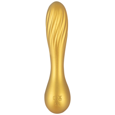 Sweet Smile Flexible Swirl Metallic Silicone Vibrator 16cm Waterproof