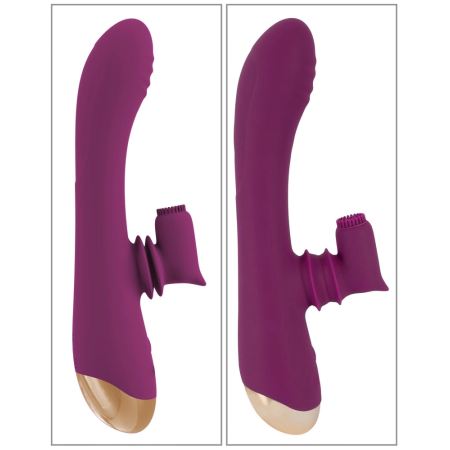 Javida 2-Function Intimate Device with Moving Stimulator, Purple, 22.3 cm