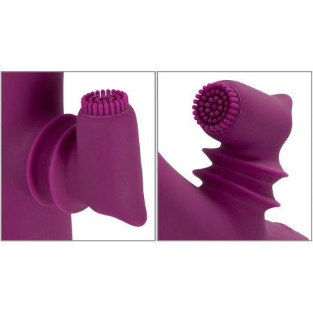 Javida 2-Function Intimate Device with Moving Stimulator, Purple, 22.3 cm