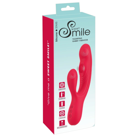Sweet Smile Thumping Rabbit VI Silicone Dual Motor Intimate Device Pink