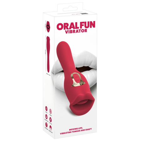 You2Toys Oral Fun Vibrator L Dual-Ended Moving Lips Pink 22.2cm