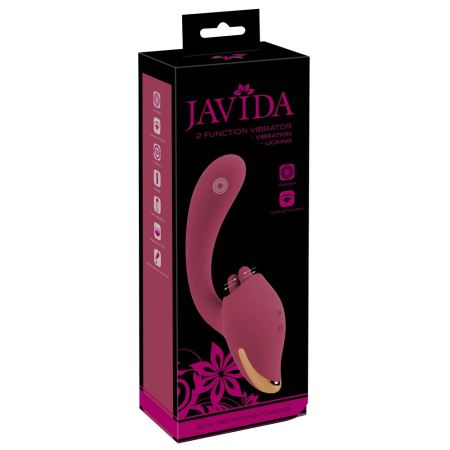 Javida 2 Function Intimate Device with Vibration & Licking System, 20.6 cm