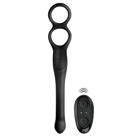 Rocks-Off Vibe Intimate Silicone Duo Ring & Anal Massager, 23.1 cm Black