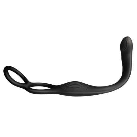 Rocks-Off Vibe Intimate Silicone Duo Ring & Anal Massager, 23.1 cm Black