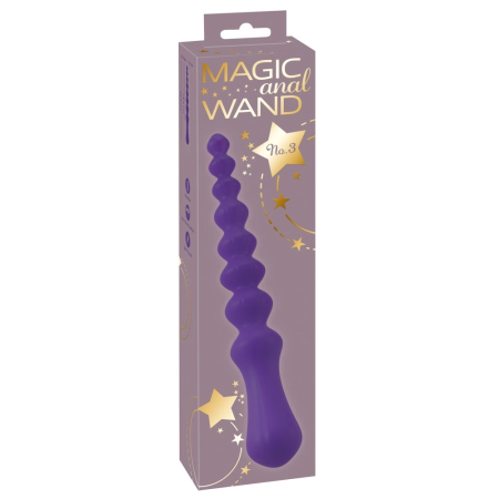 You2Toys Magic Anal Wand No. 3 Silicone, Flexible Beaded Dark Purple 25cm