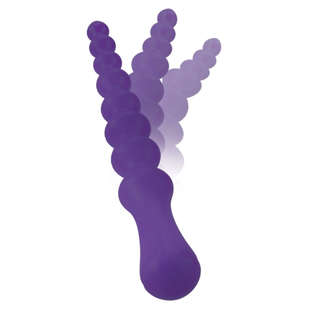 You2Toys Magic Anal Wand No. 3 Silicone, Flexible Beaded Dark Purple 25cm