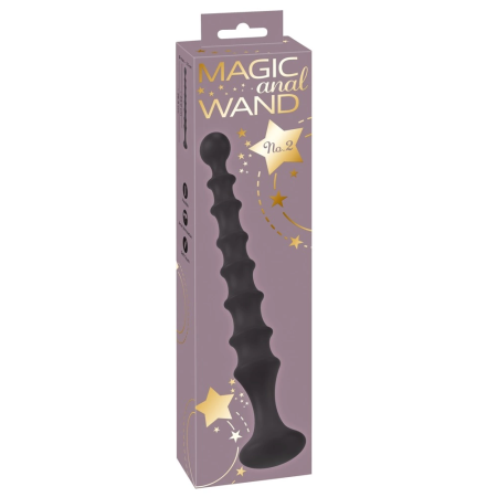 You2Toys Magic Anal Wand No. 2 - Flexible Silicone Black Beaded Model
