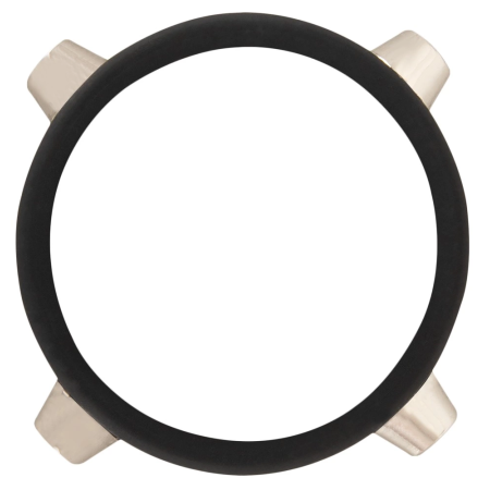 Rebel Silicone Ring with Metal Studs - Adjustable Black Intimate Accessory