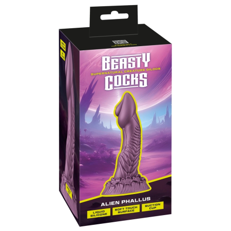 Beasty Cocks Alien Phallus Liquid Silicone Intimate Machine 21 cm Metallic