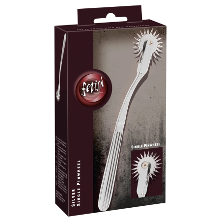 Fetish Collection Silver Single Pinwheel Steel Precision Tool 18.5cm