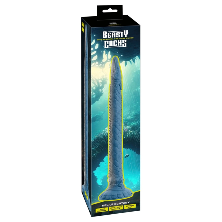 You2Toys Beasty Cocks Eel Silicone Model 46cm with Suction Cup Black