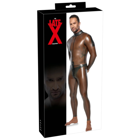 LateX Men’s Smoke-Transparent Jumpsuit Long Sleeve Size S