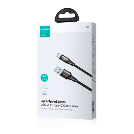 Joyroom SA25-AC3 USB kabelis USB-C 3A 2.0m juodas