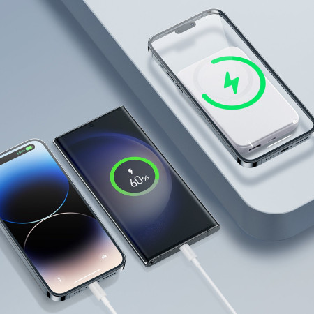 Išorinė baterija Joyroom JR-W020 20W Magnetic Wireless 10000mAh balta