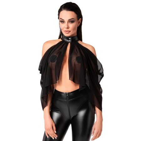 Noir Handmade Bolero Orgia Tulle Black Cape M