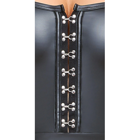 Cottelli PARTY Mini Dress Black Matte Look, Corset-Style, Size M