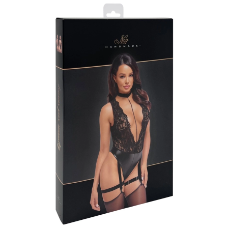 Noir Handmade Body Pearls S - Elegant Lace & Matte Finish, Adjustable Straps