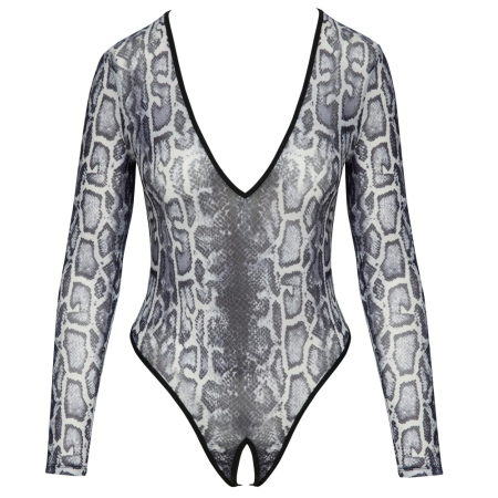 Cottelli Lingerie Body Snake XL Transparent Powernet Bodysuit