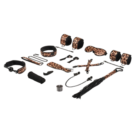 Liebe Seele Leopard Print Premium 13-Piece Bondage Set, Animal Pattern