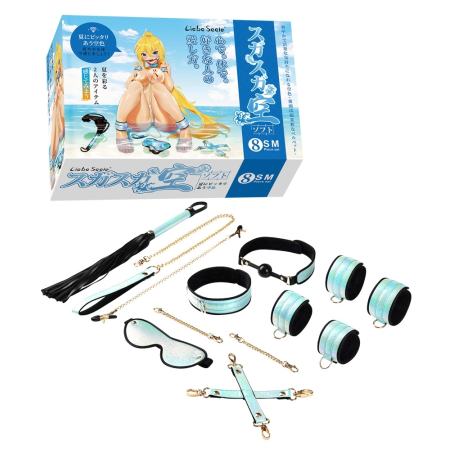 Liebe Seele Vivid Sorairo 8-Piece Bondage Set Glossy Blue Finish
