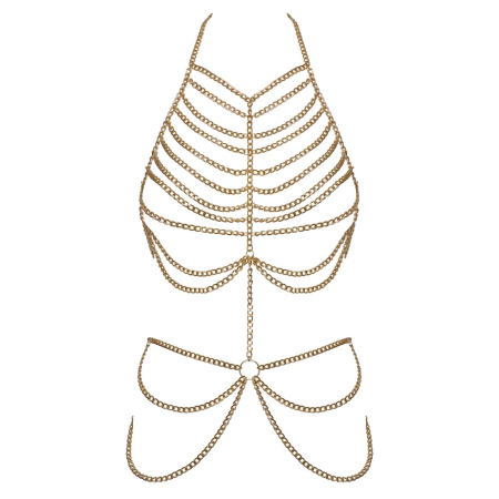 Cottelli Body Chain Gold - Adjustable Two-Piece Metallic Accessory