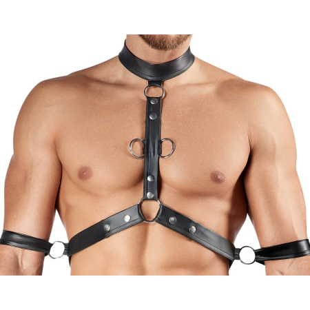 Svenjoyment Bondage Men’s Powernet Black Harness Set M Adjustable Straps