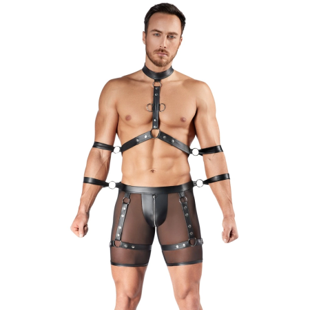Svenjoyment Bondage Powernet Harness Set with Adjustable Straps S