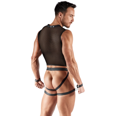 Svenjoyment Bondage Net Set S - Men's Harness & Restraint Kit, Black