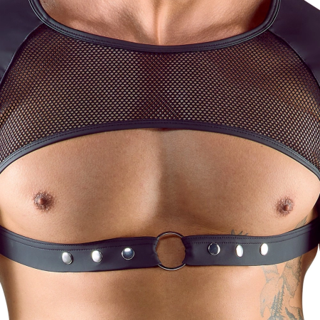 Svenjoyment Crop Top XL Matte Look with Mesh Panel and Adjustable Strap
