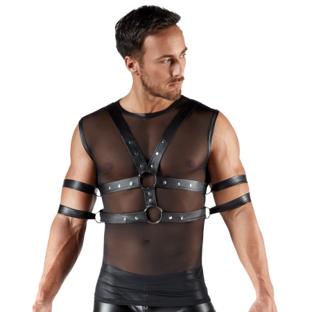 Svenjoyment Bondage Men's Sleeveless Powernet Shirt Set L Black