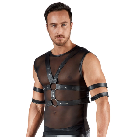 Svenjoyment Bondage Men's Sleeveless Powernet Shirt Set L Black