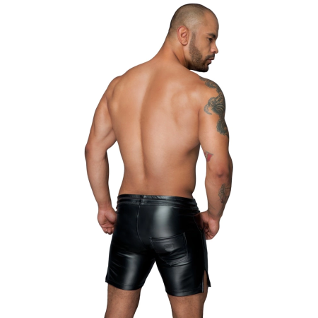 Noir Handmade Missbehaved Men's Powerwetlook Shorts Black L
