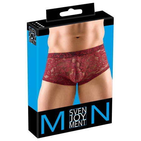 Svenjoyment Floral Lace Men's Pants Dark Red S - Stretch Classic Fit
