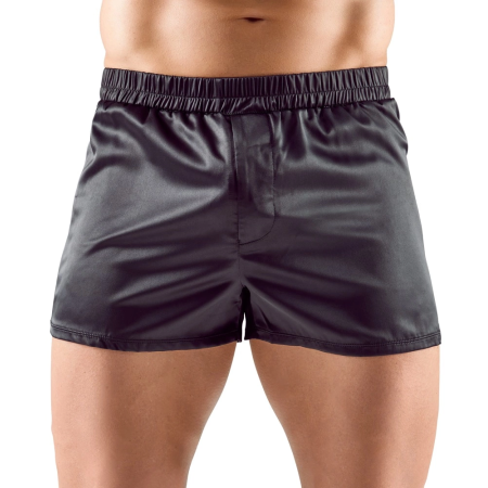 Svenjoyment Satin Black Men's Boxers S - Comfort Fit, Elastic Waist