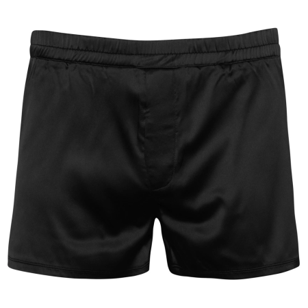 Svenjoyment Satin Black Men's Boxers S - Comfort Fit, Elastic Waist